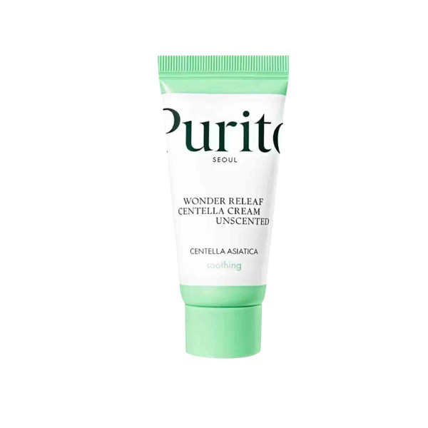 Purito Wonder Releaf Centella Unscented Cream 15ml gentle calming moisturizer